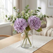 Artikel Dekoration Hortensior Konstgjorda Blommor Lila Blossom Ø18cm 69cm 2st