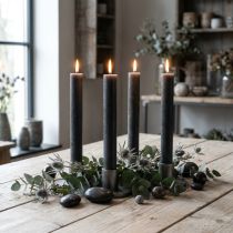 Artikel Koniska ljus enfärgade antracitljus 34×240mm 4 st
