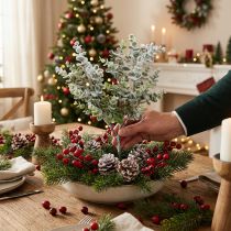 Artikel Konstgjord eukalyptus gren insnöad deco gren eukalyptus jul 48cm