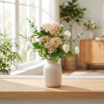 Artikel Snowball bush grön rosa vit konstgjord 49cm