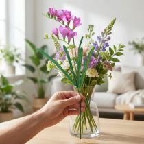 Artikel Konstgjorda trädgårdsblommor freesia lila 58cm