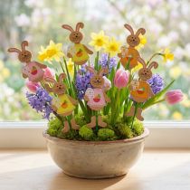 Artikel Påskplugg kaniner med ägg 12cm L29cm 15 st