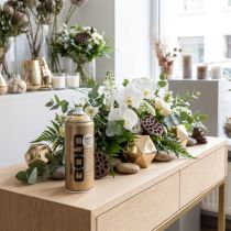 Artikel Dekorativ sprayfärg med guldkromeffekt, Montana-burkar 400 ml