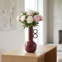 Artikel Modern, konstnärlig vas med lång hals och runda handtag för eleganta inredningar, 24 cm