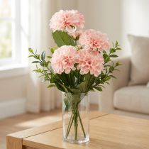 Artikel Konstgjorda Dahlia Konstgjorda Blommor Rosa Med 5 Blommor 50cm
