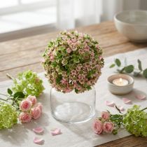 Artikel Mini dekorativ boll rosa-grön konstgjord Ø10cm 1 st