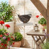 Artikel Hängdekoration sommar träfågeldekor brun naturvit 118cm
