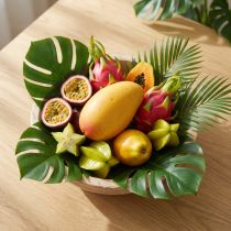 Artikel Konstgjord mango som en exotisk dekorativ frukt för hemmet