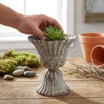 Artikel Kopp grå antik look Ø12cm H13,5cm