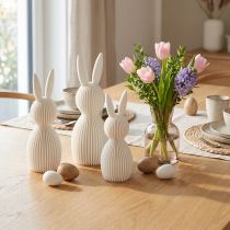 Artikel Dekorativ kaninfigur för modern påskdekoration, 11 cm, 4 stycken
