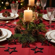 Artikel Strödekoration Julstjärnor svart glitter Ø4cm 120 st