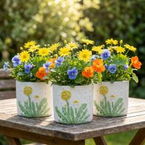 Artikel Planteringskruka betongmaskros sommardekoration blomkruka Ø12,5cm H11cm 3st
