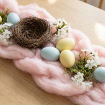Artikel Dekorativ ull rosa 2m ullsnöre tovgarn för hantverk och blomsterdekorationer