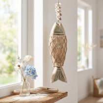 Artikel Deco fisk, träfisk Deco, fiskhänge trä 21cm