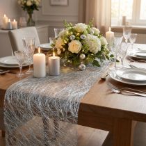 Artikel Deco fleece Sizoweb bordslöpare silver 30cm 25m