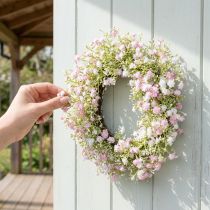 Artikel Konstgjord blomsterkrans dörrkrans väggdekoration Ø30cm H6cm