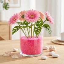 Artikel Dekorationssand rosa hobbysand färgad sand 0,5 mm neonrosa 1 kg