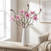 Artikel Artificiell Blomma Magnolia Branch Magnolia Konstgjord Rosa 59cm 3st