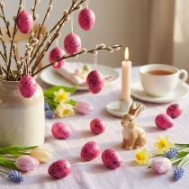 Artikel Vaktelägg Rosa 3,5-4cm Utblåsta ägg Påskdekoration 50 st