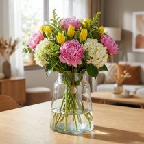 Artikel Dekorativ glasvas blomvas retro klar Ø22,5cm H29cm