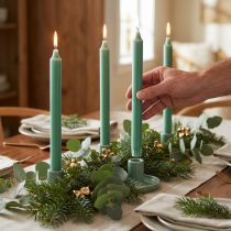 Artikel PURE Taper Candles Green Emerald Wenzel Candles 250/23mm 4st