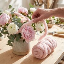 Artikel Lunte Rosa Ull Lunte Naturull Vattentät Färgäkta 5cm 10m
