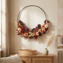 Artikel DIY Box Ring Torkade Blomkrans Jordgubbar Ø30cm - Boho Dekorativ Ring - Designa Din Egen