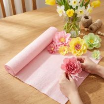 Artikel Blomsterpapper med kräp, blomsterpapper med kräp, rosa, 50×250 cm, 5 stycken
