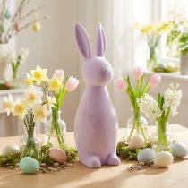 Artikel Påskhare dekoration stående kanin – 2:a val – flockad lila H47cm