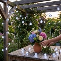 Artikel Ball fairy lights körsbär utomhus kallvit 60 LED 900cm