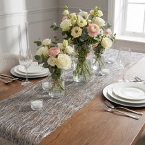 Artikel Deco fleece Sizoweb bordslöpare silver 30cm 5m
