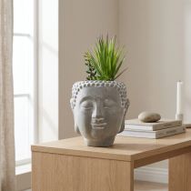 Artikel Konstgjord Suckulent Blomkruka Buddha Ø12cm H25cm