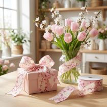Artikel Presentband körsbärsblom tyg band Hanami 40mm 20m