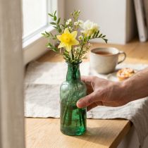 Artikel Minivas glasflaska vas blomvas grön Ø6cm H17cm