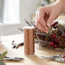 Artikel Bouillontråd 100g koppar för hantverk, dekoration och smyckesdesign