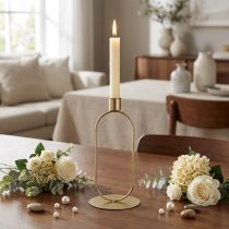 Artikel Ljusstake Oval Ljusstake Guld Ø10cm H21cm