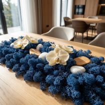 Artikel Deco mossblå torrmossa för hantverk färgad 500g