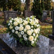 Artikel Blommigt skumhjärta stort vått blommigt skum grönt 48cm 2 st