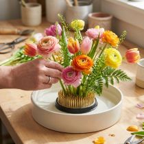 Artikel Plug-in igelkott Kenzan rund blomma igelkott silver mässing Ø60mm