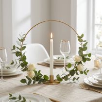 Artikel Dekorativ ring metallring ljusstake champagne Ø35cm