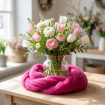 Artikel Ullveke Mjukt filtat ull för dekorativa mönster och säsongsbetonade arrangemang 2m Rosa