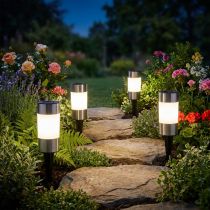 Artikel LED-solarbelysning för trädgård och uteplats, 4-pack, H14 cm