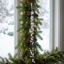 Artikel Snöbollsgirland Vintergirland Snöflingor Vit 72cm