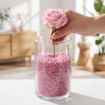 Artikel Dekorativa granulat rosa dekorativa stenar 2mm - 3mm 2kg