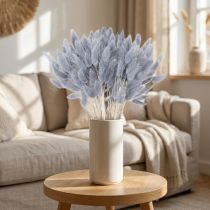 Artikel Torkad Lagurus (Harstjärtgräs) Grå för torkade blombuketter 60 cm 75 g