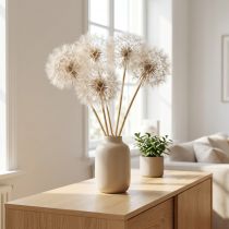 Artikel Jättemaskros dekorativa torkade blommor för modern inredning 12 cm 4 st