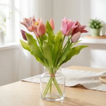 Artikel Konstgjorda Blommor Krontulpaner Lila Rosa 7 st i knippe 34cm