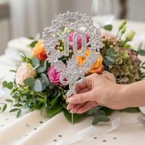 Artikel Jubileumsnummer 10 silver Ø8cm 10st