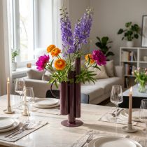 Artikel Smal, modern vas för elegant bordsdekoration; exklusiv dekorativ vas med slående design; 31 cm