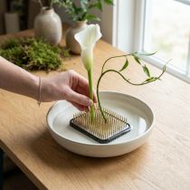 Artikel Kenzan Ikebana Blomstjälk, Silvermässing, Rektangulär, 60×45 mm